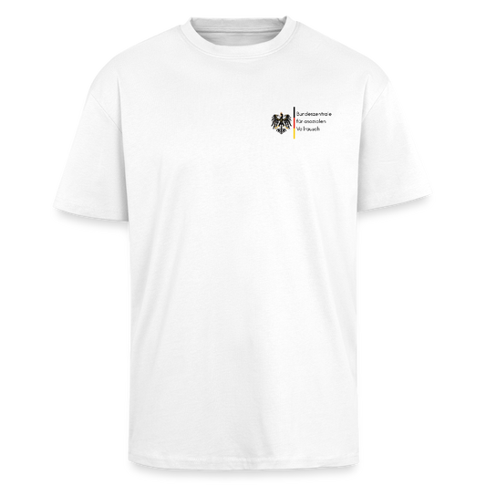 Bundeszentrale für asozialen Vollrausch Heavy Oversize T-Shirt - Weiß