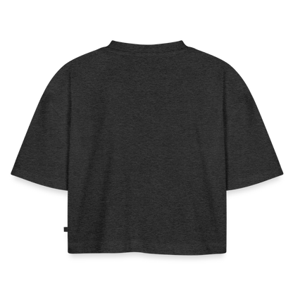 Oversized Bio Cropped T-Shirt OLDENBRONX - Anthrazit meliert