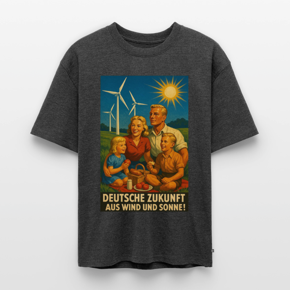 Deutsche Zukunft Oversize Bio-Shirt - Anthrazit meliert