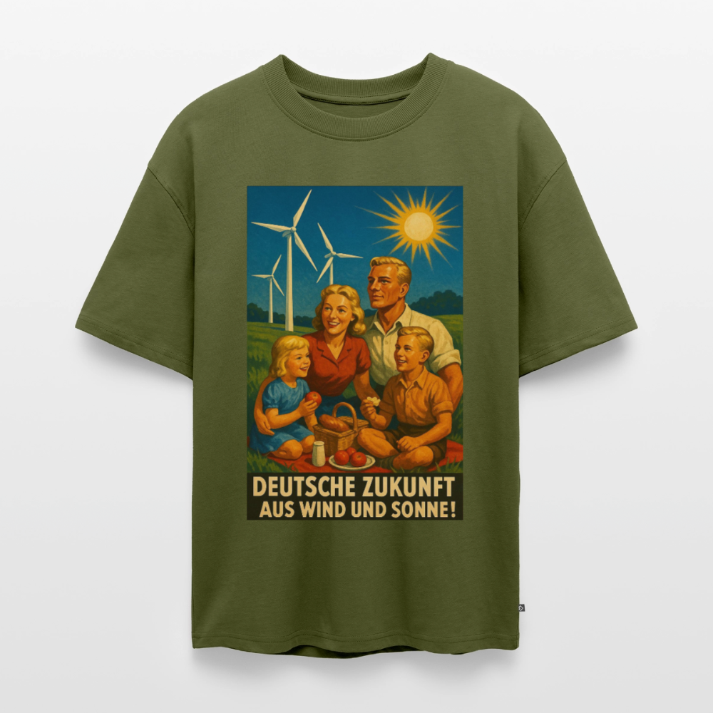 Deutsche Zukunft Oversize Bio-Shirt - Khaki