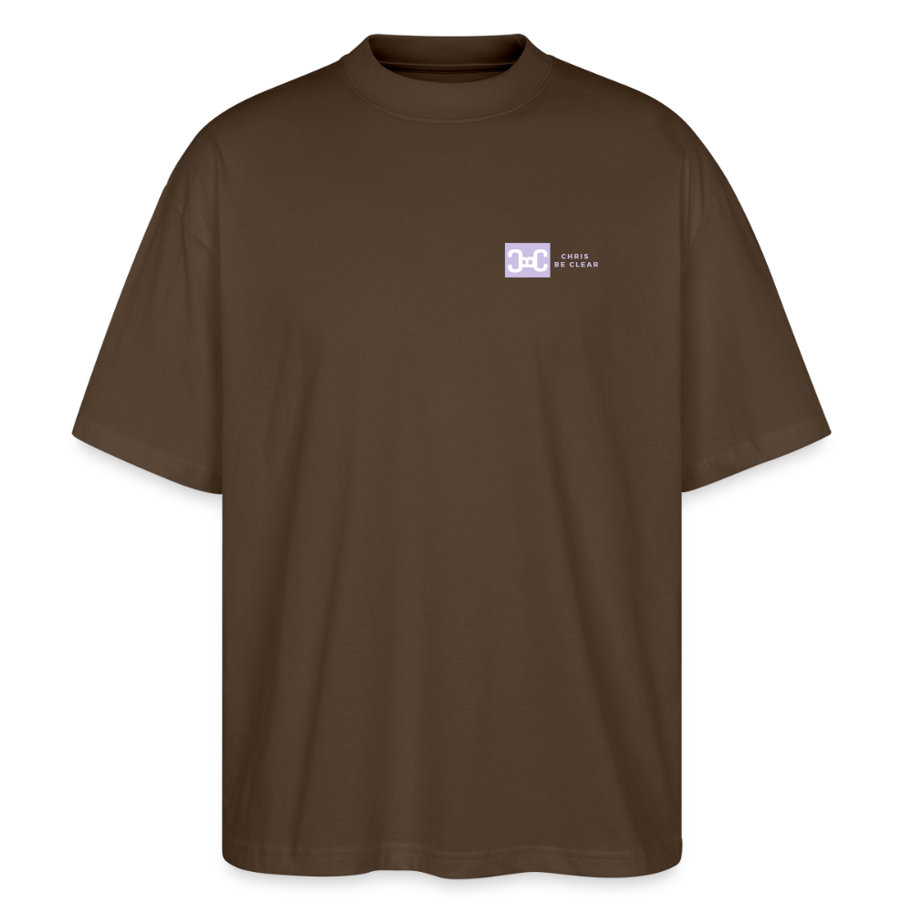 Georges Oversized Unisex Bio T-Shirt - Dunkelbraun