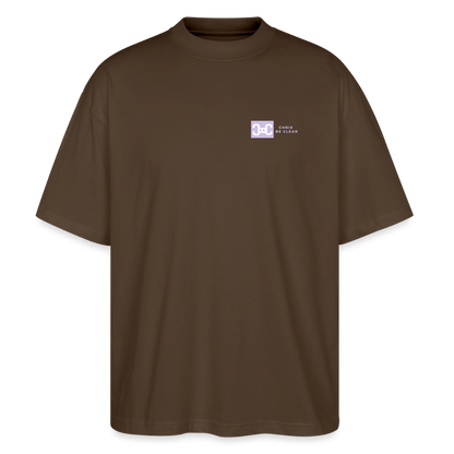 Georges Oversized Unisex Bio T-Shirt - Dunkelbraun