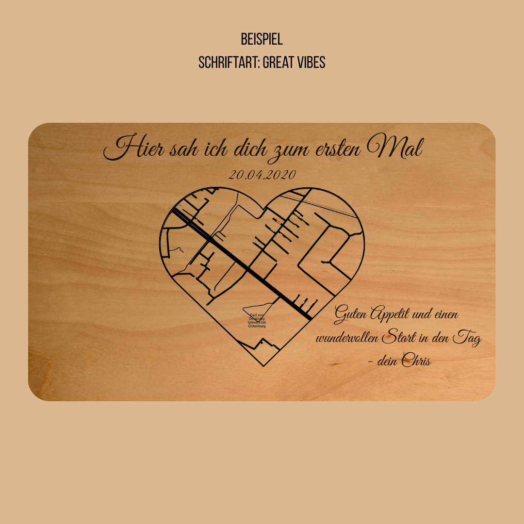 Valentinstags Brotbrettchen