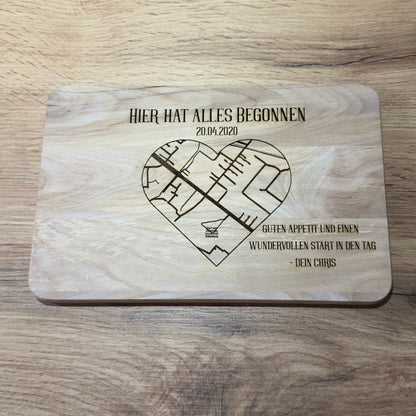 Valentinstags Brotbrettchen