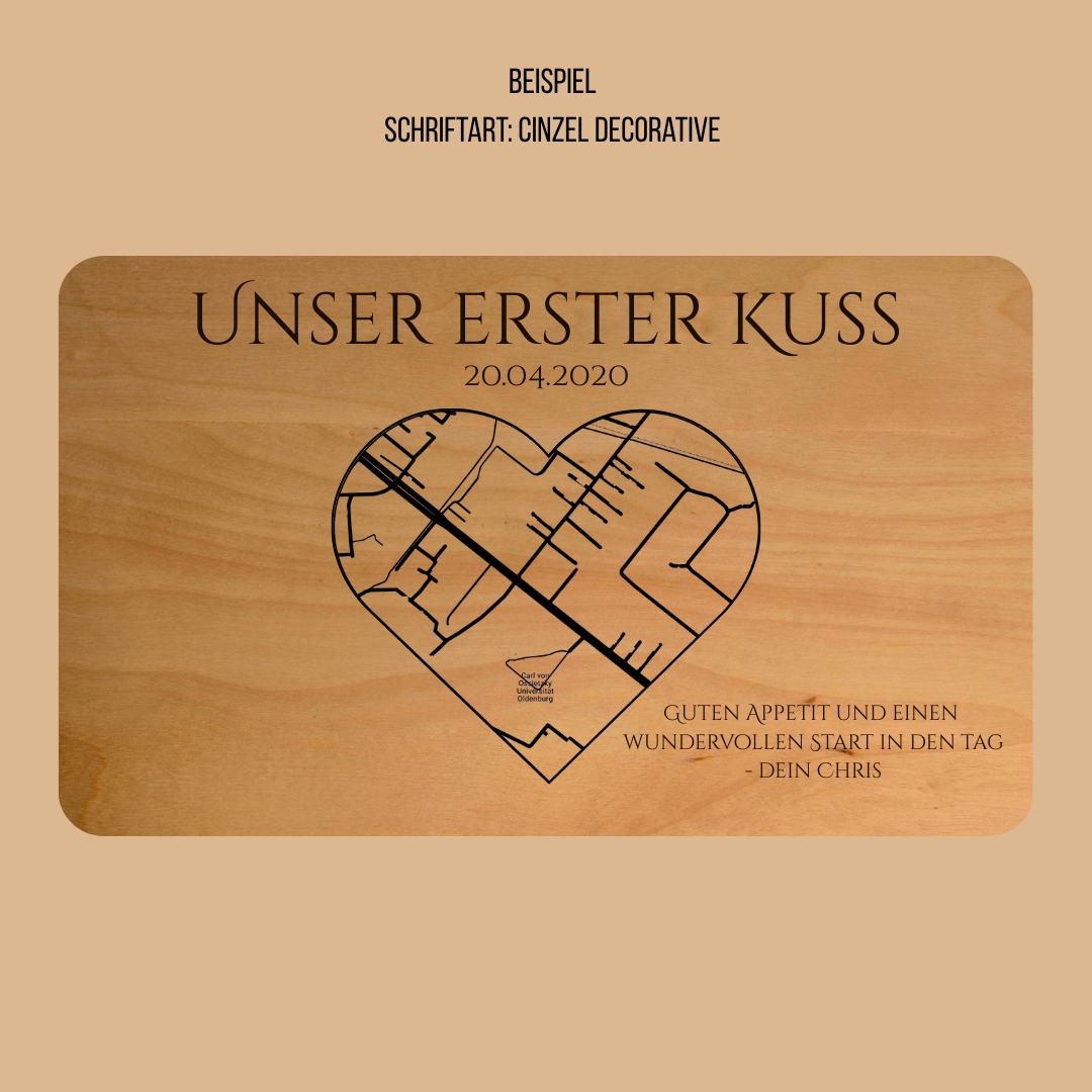 Valentinstags Brotbrettchen