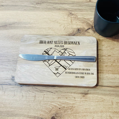 Valentinstags Brotbrettchen